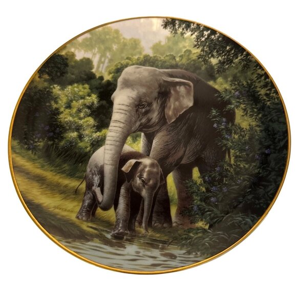 Vintage Will Nelson The Asian Elephant The Endangered Species Plate Collection - Picture 9 of 9